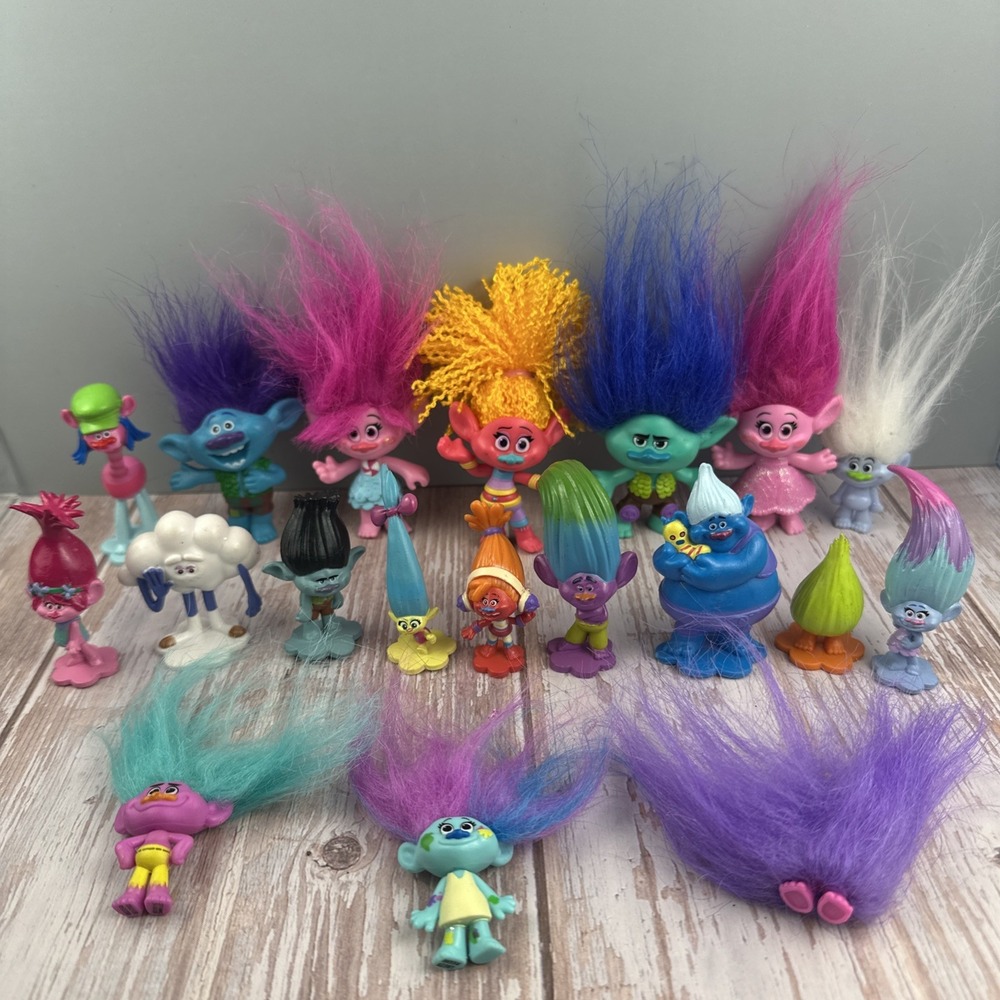 DreamWorks Trolls - Troll Figure Doll Lot X 19 - 19 Various Trolls